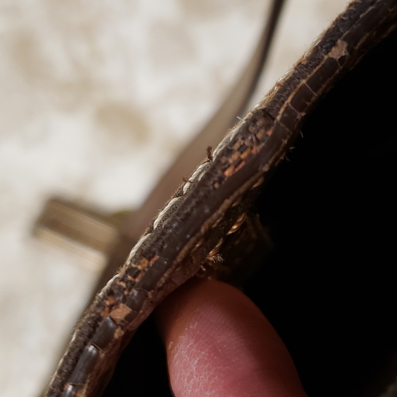 Chocolate & bronze Coach shoulder purse - Picture 12 of 16